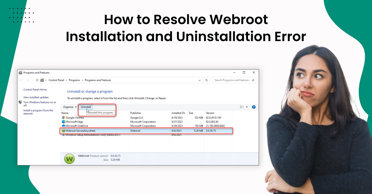 Resolve Webroot Installation
