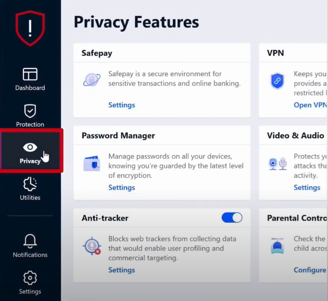 click-on-the-privacy-option