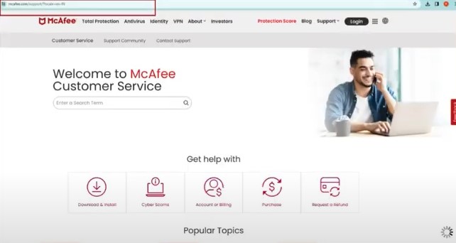 visit the official McAfee webpage