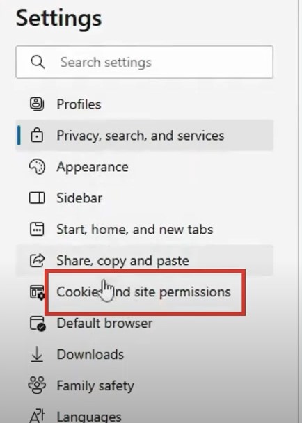 Cookies and Site Permissions