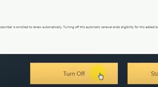 Step 7: In the Turn Off Automatic Renewal? Page, click Turn Off 