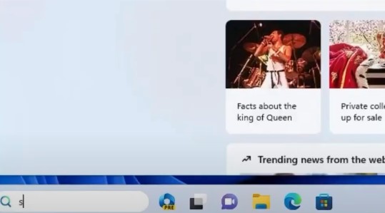 Click the Windows search icon