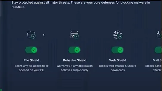 File Shield section