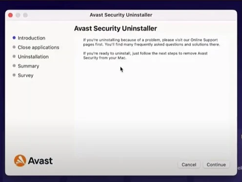 When the Avast Security Uninstaller