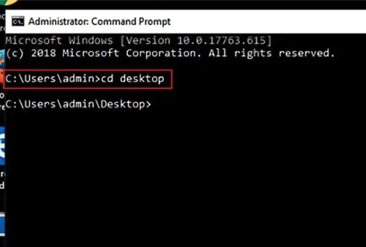 Administrator: Command Prompt window