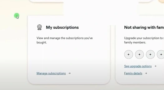 Click Manage Subscriptions