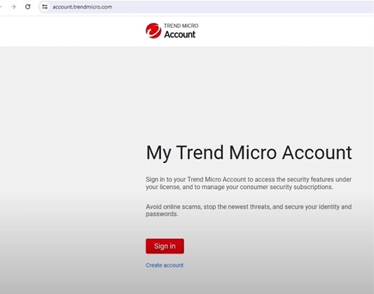 official Trend Micro page