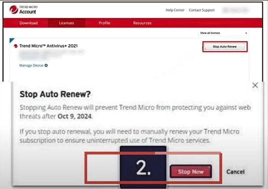 click Stop Now to confirm the process