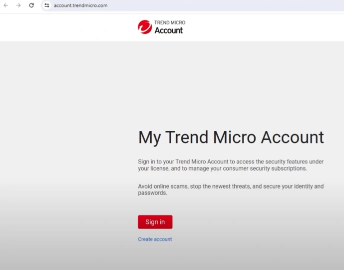 navigate to the official Trend Micro Page