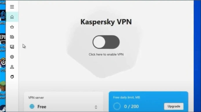 Click the toggle to disable VPN