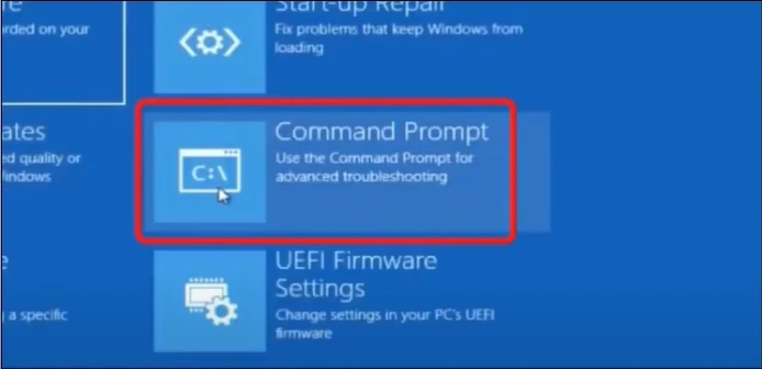 select Command Prompt and choose