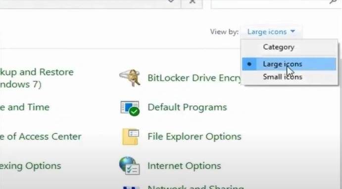 View by to Large icons