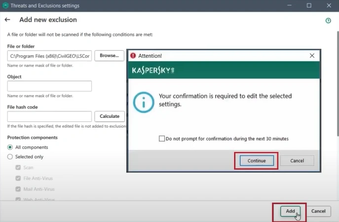 then click Continue in the pop-up