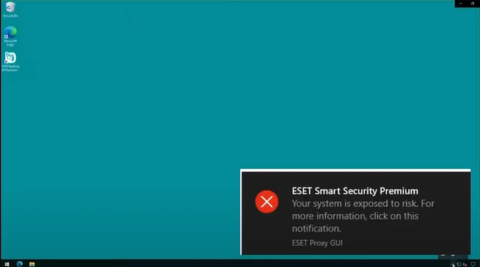 notification will be displayed on the bottom