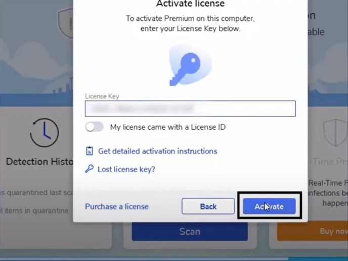 Click Activate when you’re ready