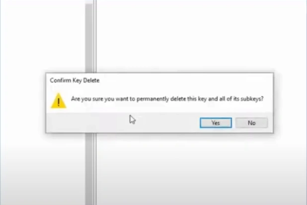 Click Yes on the pop-up prompt