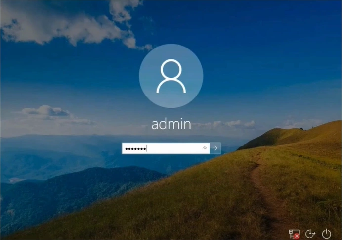 Enter the password to log into Windows