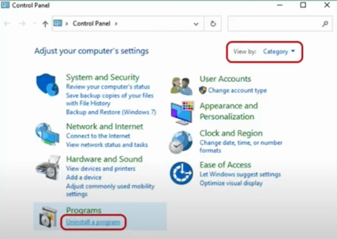 select the other security program