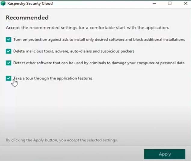 Review the recommended settings