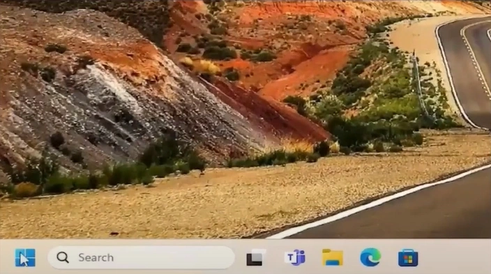Click the Windows search bar