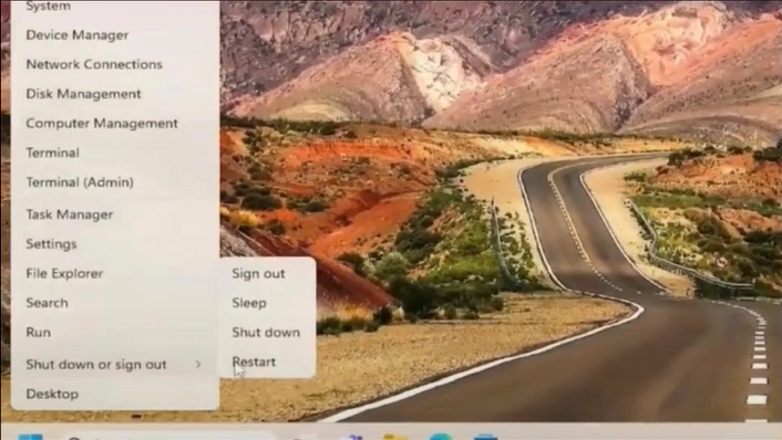 Restart the computer