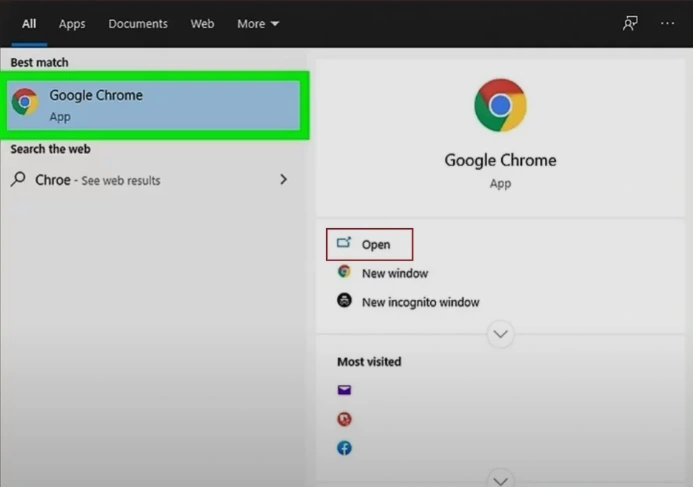Open your Google Chrome