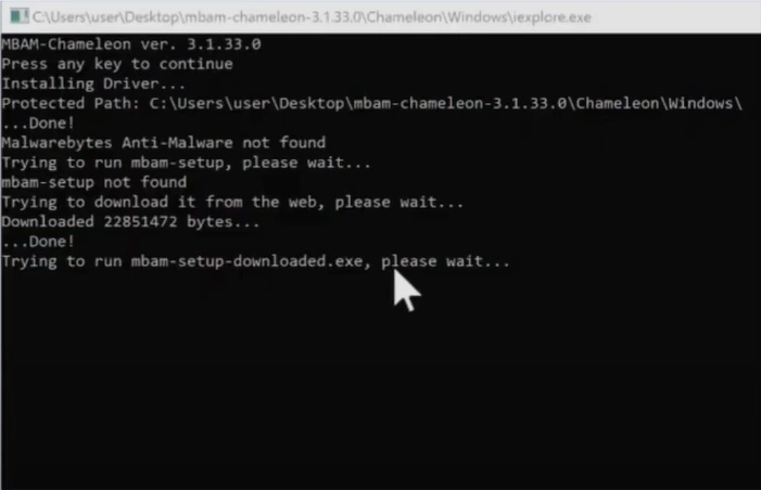 press any key to continue to download and install