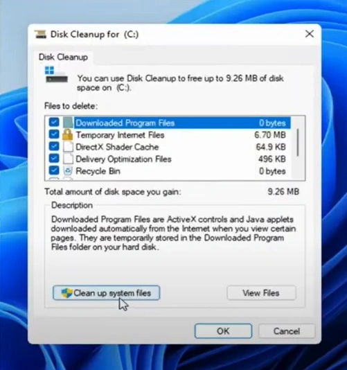 Clean up System Files