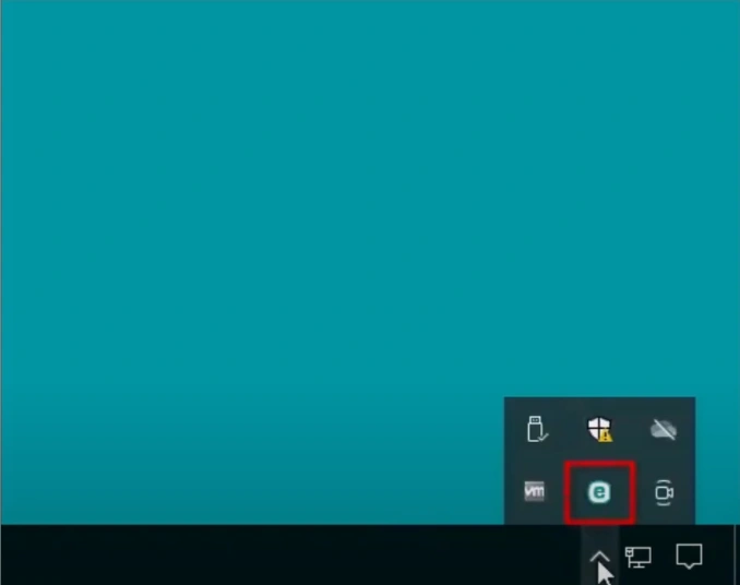 Click on the System tray