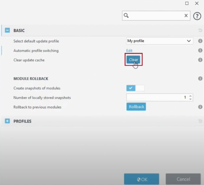 Under the Basic section in Advanced Setup