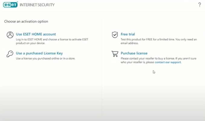 open ESET Internet Security