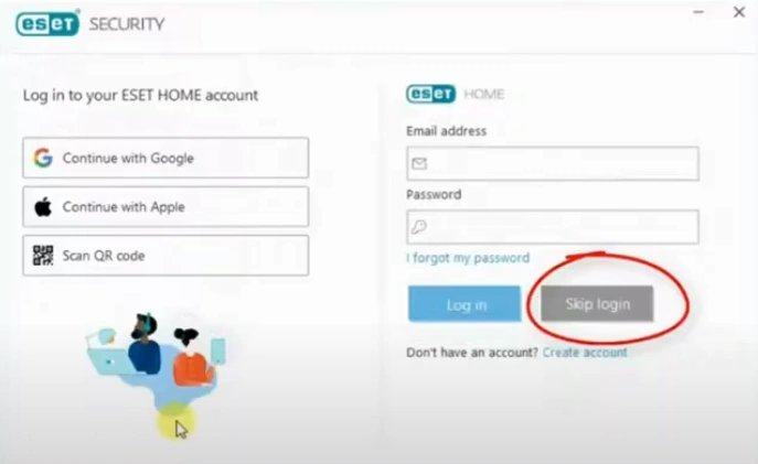 When you get to the login page