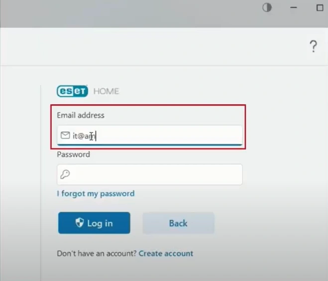 Enter the email address and make