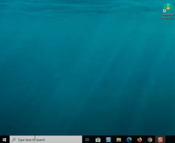 Click on the Windows search bar