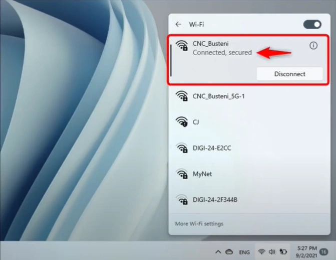 Ensure that your device is connected