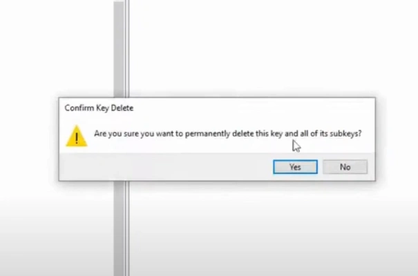 Click Yes on the pop-up prompt