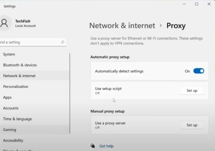 close the Settings window