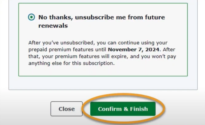 thanks unsubscribe option