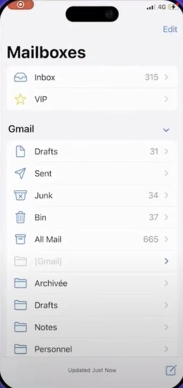 Open Mailbox on your iPhone