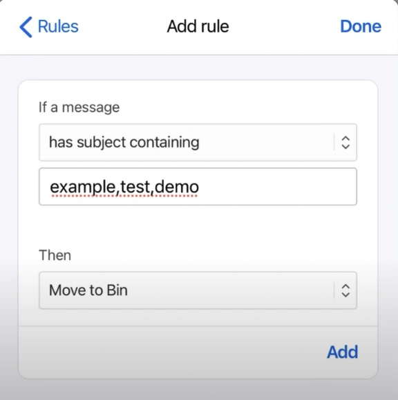 Action drop-down menu