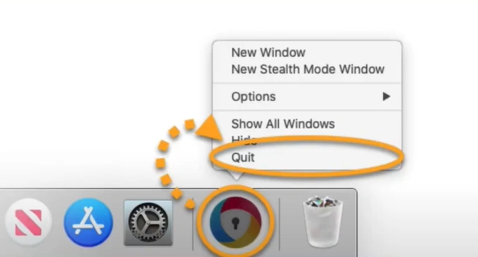 AVG Secure Browser is running
