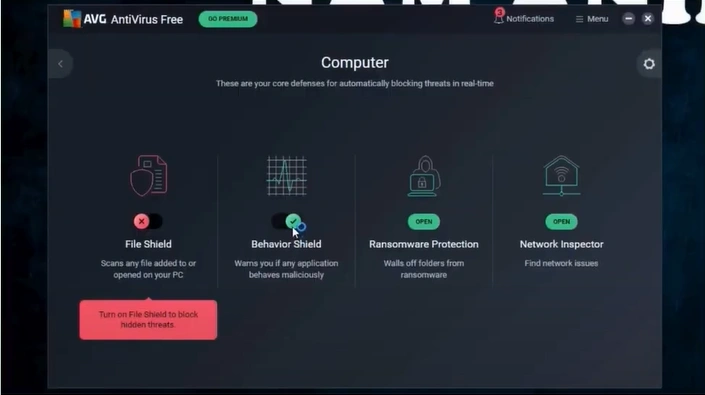 Turn off the Behavior Shield