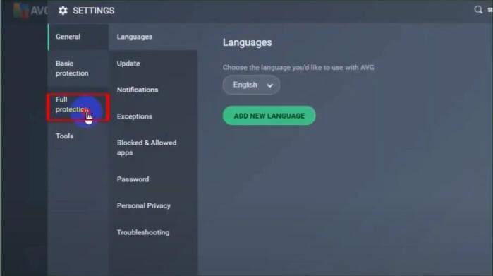 in the sidebar and select