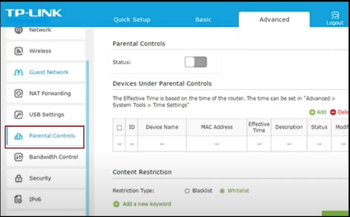 Check if any parental controls or ISP
