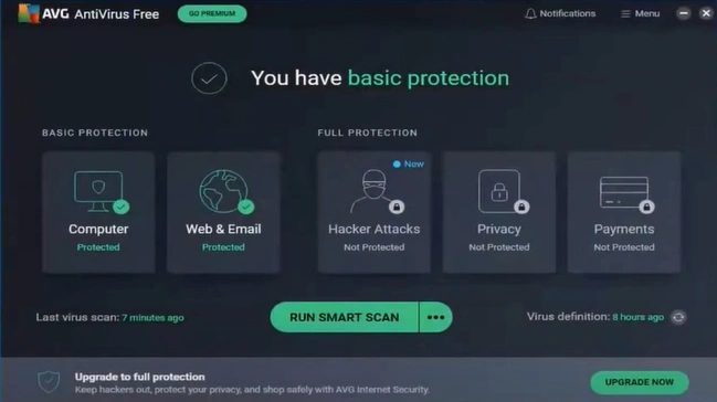 Launch your AVG antivirus