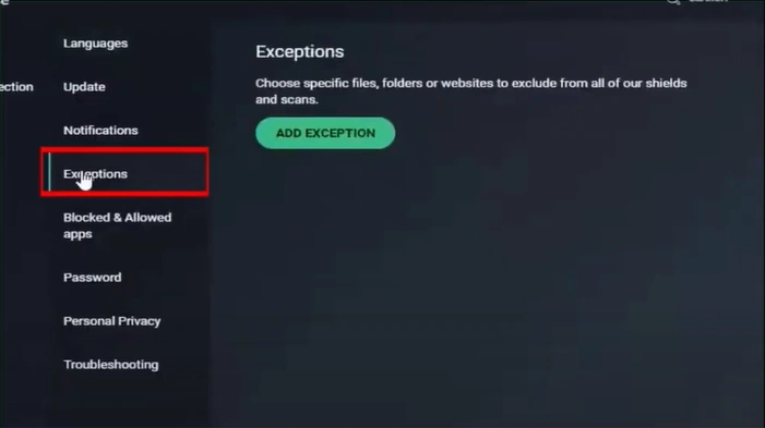 Go to the General tab