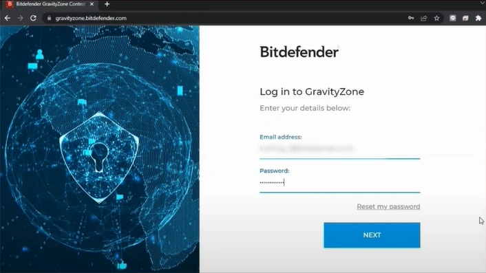 Log in to your account using