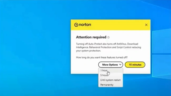 Click the More Options dropdown